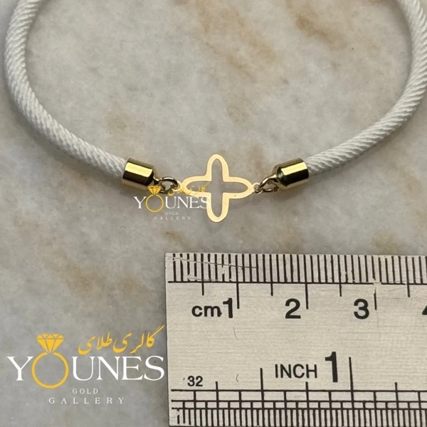 دستبند گل ونکلیف طلا لیزری